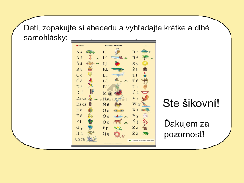 Rozdelenie Hl sok SmartBoard